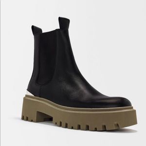 Maje Platform Leather Chelsea Boots - Worn couple of times